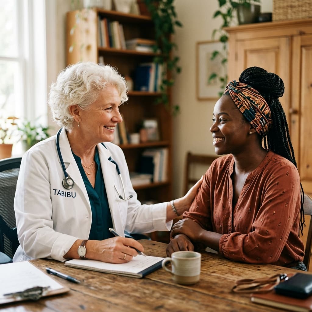 A doctor in consultation with a patient
